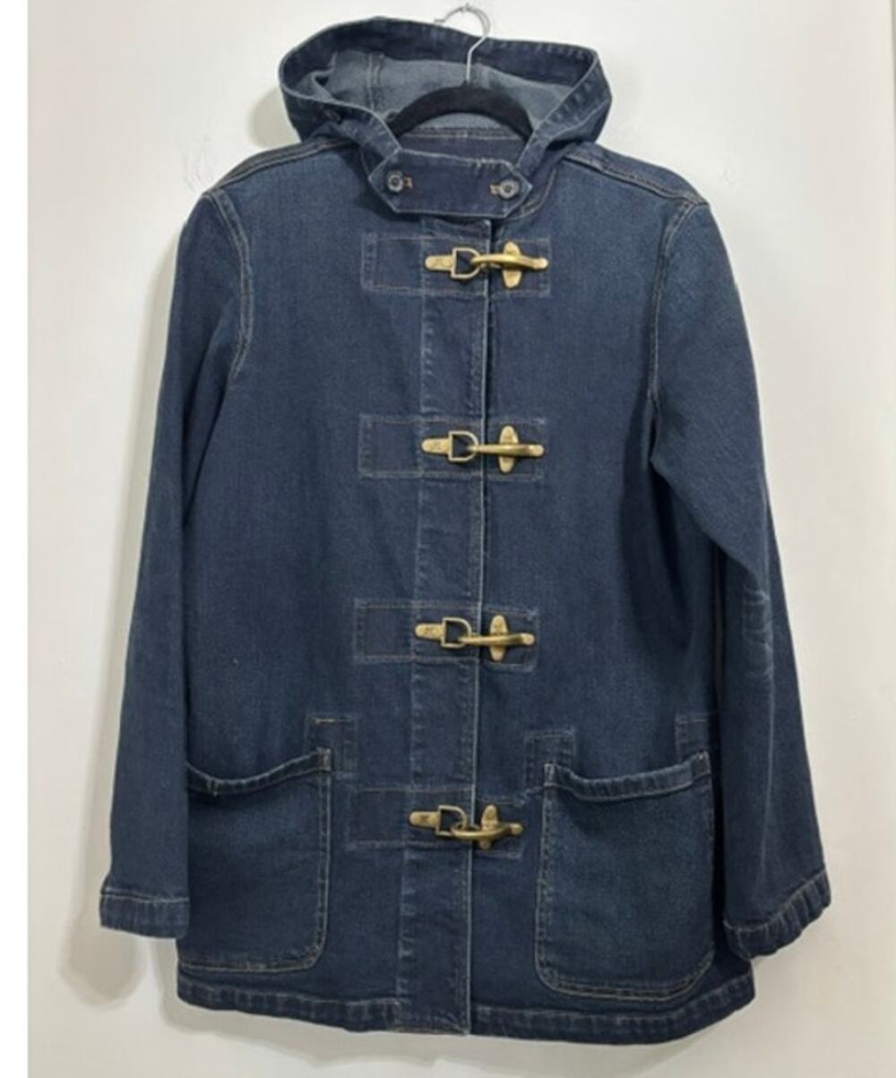 Vintage RALPH LAUREN JEANS CO Denim Fireman Jacket Lobster Clasp Womens XL
